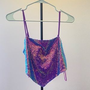Purple Sequin Top